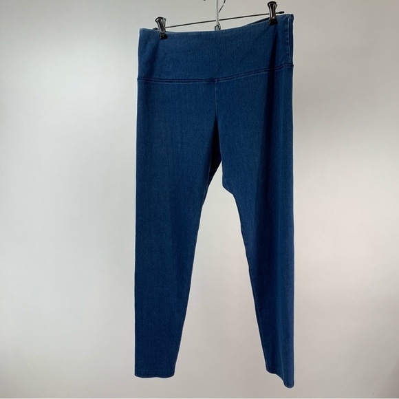 Cafe Marrekesh Women's Tummy Control Chambray Jeggings Leggings Medium M - Picture 2 of 7